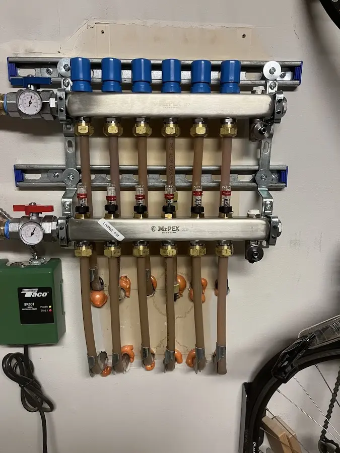 Plumber performing Gas Leak Detection at a residential property in Elkland